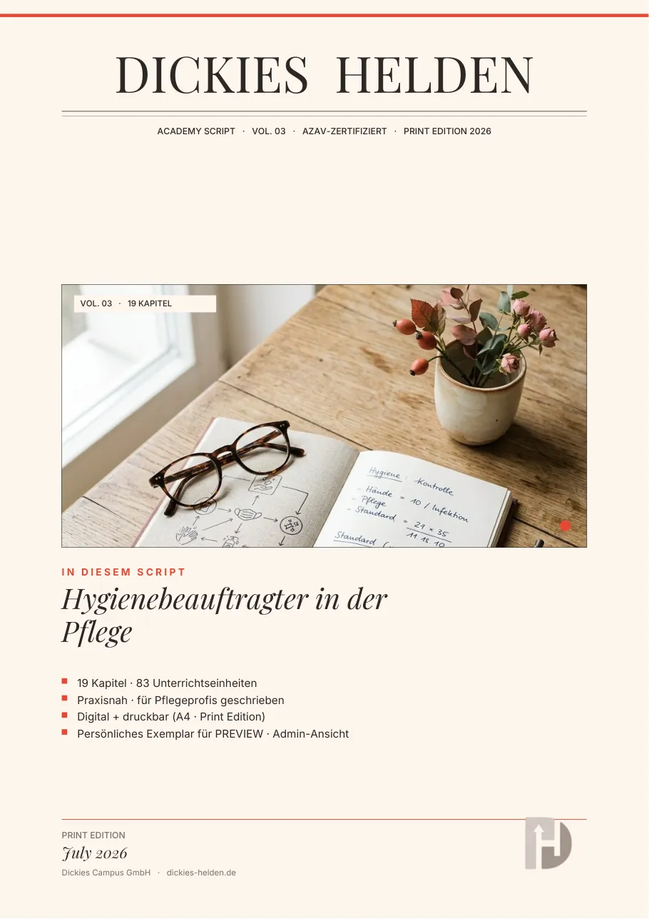 Cover: Hygienebeauftragte:r in der Pflege